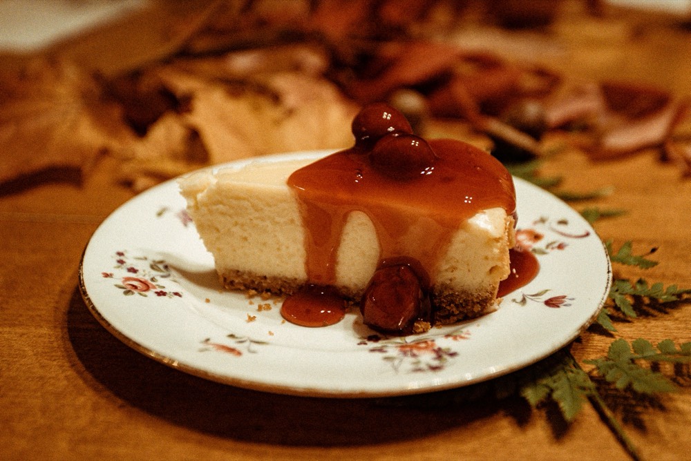 キャラメルソースのチーズケーキ
